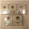 Image 2 : (1) 2008 P & (4) 2008 D Oklahoma Washington Quarters slabbed by SGS MS70. (5 pcs. Total).