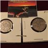 Image 1 : 1922 & 23 Canada Nickels. Fine. Catalog Value $16.00.