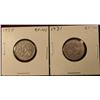 Image 1 : 1930 & 31 Canada Nickels. EF. Catalog Value $40.00.