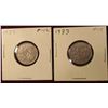 Image 1 : 1932 & 33 Canada Nickels. F. Catalog Value $16.00.