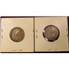 Image 2 : 1934 & 35 Canada Nickels. VG-F. Catalog Value $13.00.