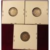 Image 2 : 1912, 1913 Small Leaves both Good, & 1915 Fine Canada Silver Dimes.