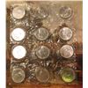Image 2 : 1867-1992 Twelve Provinces Canada Quarter Set in original cellophane. Gem BU.