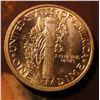 Image 2 : 1916 P Mercury Dime. Brilliant Uncirculated with Full Split Bands. Red book value $120.00.