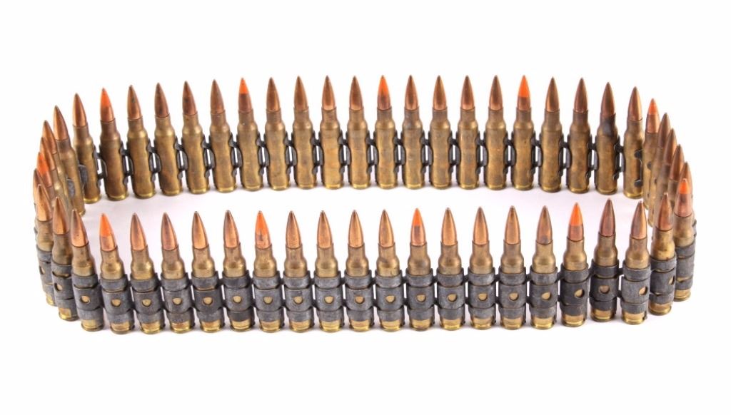 Vietnam War Remington .308 Machine Gun Ammo & Belt