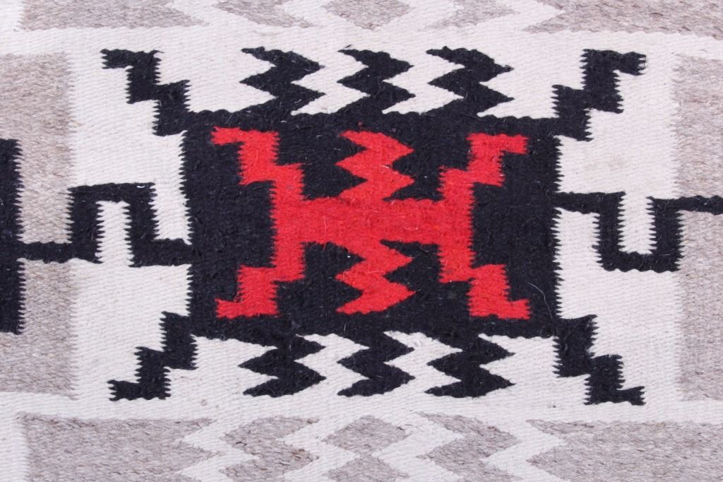 Navajo Two Grey Hills Storm Pattern Rug 19301950