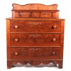 Step Back Carving Accented Dresser c. 1860-1890