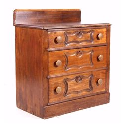 Antique Wash Stand with Carved Drawers