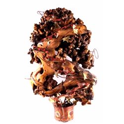 Burl Wood Decorative Wall Fountain