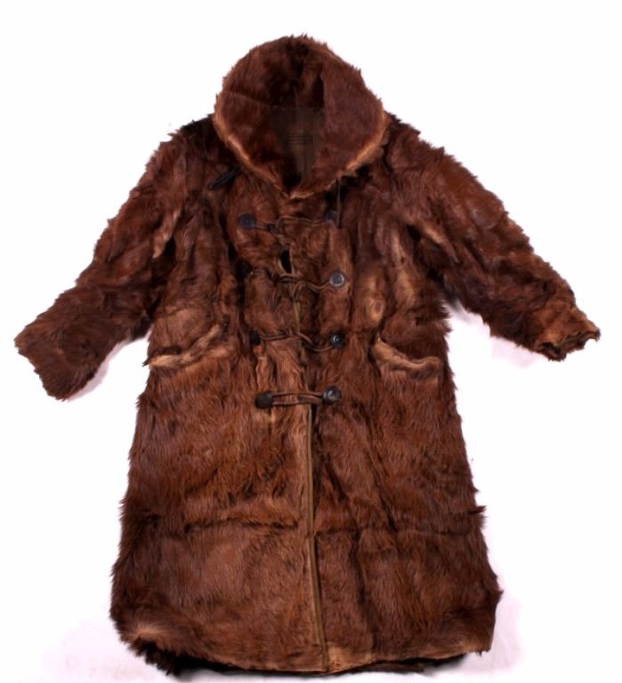Antique Fur Trapper Era Bear Hide Coat
