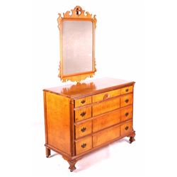 Antique Maple Dresser and Mirror