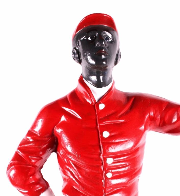 Black Americana Cast Aluminum Lawn Jockey