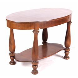 Antique Mahogany Oval Library Table