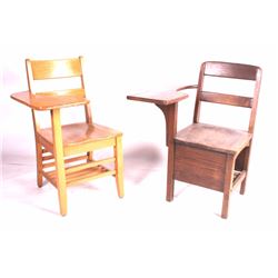 Antique Wooden School Desks