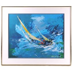 "America's Cup" 1977 Sailing Print by Leroy Neiman