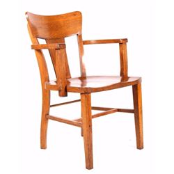 Quarter Sawn Oak Captains Office Accent Chair