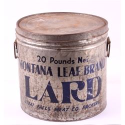 Montana Leaf Brand Lard Can from Great Falls MT