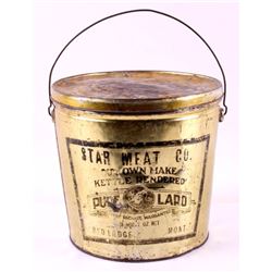 Red Lodge Montana Star Meat Co. Lard Can
