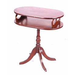 Antique Oval Mahogany Lamp Table