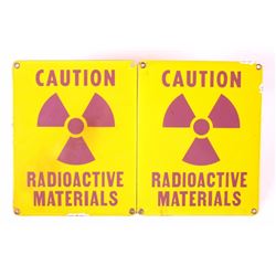 Porcelain Radioactive Materials Signs