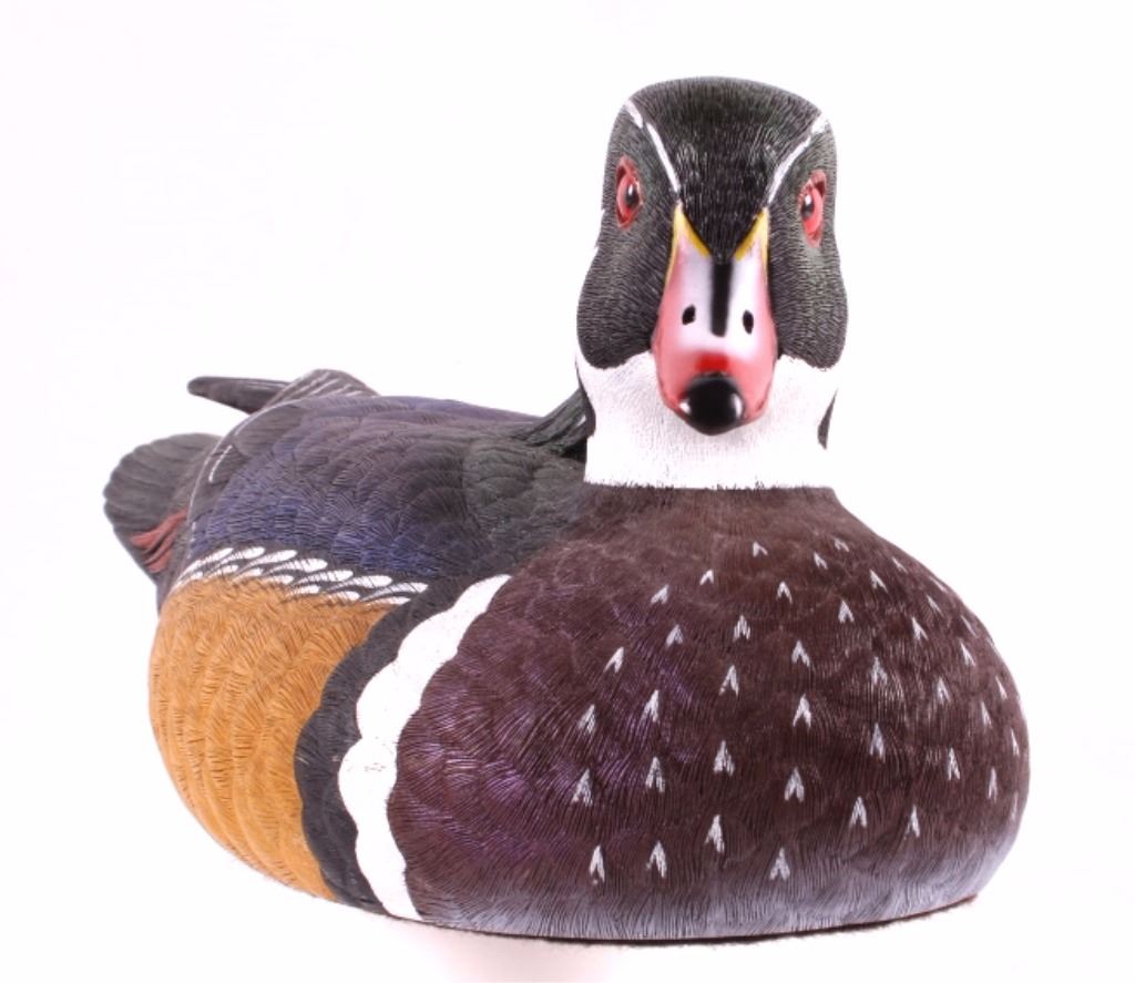Jules Bouillet Carved Wood Duck Decoy