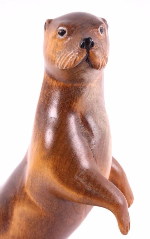 Big Sky Carvers Wood Carved Otter