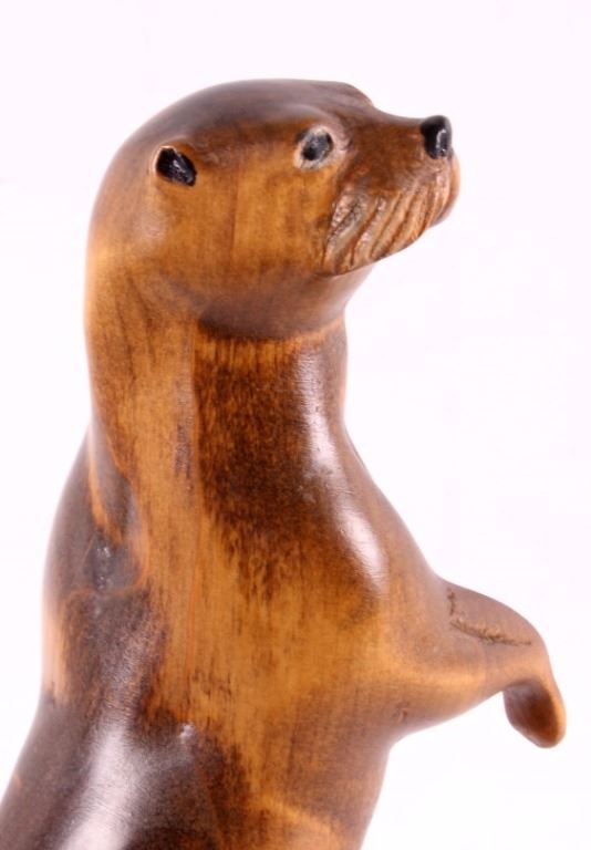 Big Sky Carvers Wood Carved Otter