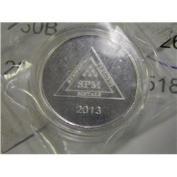 COLLECTOR'S BULLION ROUND - COLORIZED - .999 FINE SILVER - SYDNEY MINT - ONLY 1000 MINTED - 1/10 OZ 