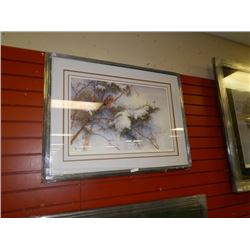 FRAMED LIMITED EDITION PRINT - SNOW WET OWL - WEE LEE - GALLERY ESTIMATE - $575