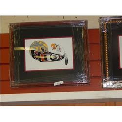 FRAMED NATIVE PRINT - SIGNED RICHARD SHORTY - EAGLE MOON