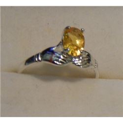 RING - SILVER - SOLD ON CHOICE - YELLOW AND CLEAR