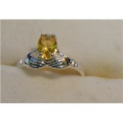 RING - SILVER - SOLD ON CHOICE - YELLOW AND CLEAR