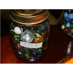 JAR OF COLLECTABLE AND OTHER MARBLES - MAY CONTAIN PEEWEE'S, LARGE AND OTHER RARE ONES