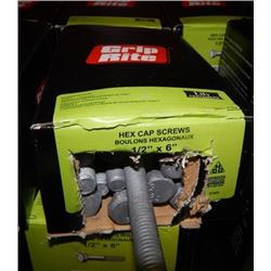GRIP RITE  ½" x 6" HEX CAP SCREWS - 75PC PER BOX