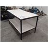 Image 2 : 2 Shelf Steel Frame Work Bench, 6' x 3' x 39"