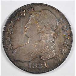 1831 BUST HALF DOLLAR, AU/BU BEAUTIFUL COLOR!