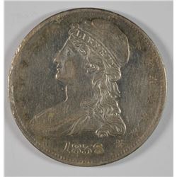 1838 REEDED EDGE CAPPED BUST HALF DOLLAR XF/AU
