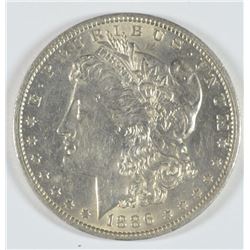 1886-O MORGAN SILVER DOLLAR, AU/UNC