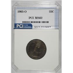 1903-O BARBER QUARTER, PCI CHOICE BU