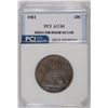 Image 1 : 1861 SEATED LIBERTY HALF DOLLAR, PCI AU/BU  CIVIL WAR ERA