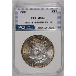 1880 MORGAN SILVER DOLLAR, PCI GEM BU
