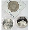 Image 2 : 1876 SEATED HALF DOLLAR AG and 2 - 1982 WASHINGTON COMMEMS - 1 PROOF, 1 UNC