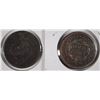 Image 2 : 2 LARGE CENTS; 1845 FINE & 1847 VERY FINE