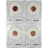 Image 2 : 4 SUPERB GEM UNC LINCOLN CENTS; 1941-S, 1946, 1947-S, 1949