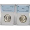Image 1 : 1942 & 1943 WALKING LIBERTY HALF DOLLARS - BOTH CHOICE UNC