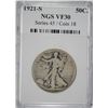 Image 1 : 1921-S WALKING LIBERTY HALF DOLLAR VG