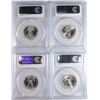 Image 2 : LOT OF ( 4 ) 1950 WASHINGTON QUARTERS, PCGS MS-65