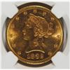 Image 2 : 1882-S $10.00 GOLD LIBERTY, NGC MS-62