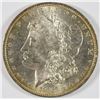 Image 1 : 1885-O MORGAN SILVER DOLLAR, CHOICE BU  RAINBOW TONING  ON RIMS ON REVERSE