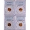 Image 1 : ( 4 ) 1939 LINCOLN CENTS, PCGS MS-66 RED